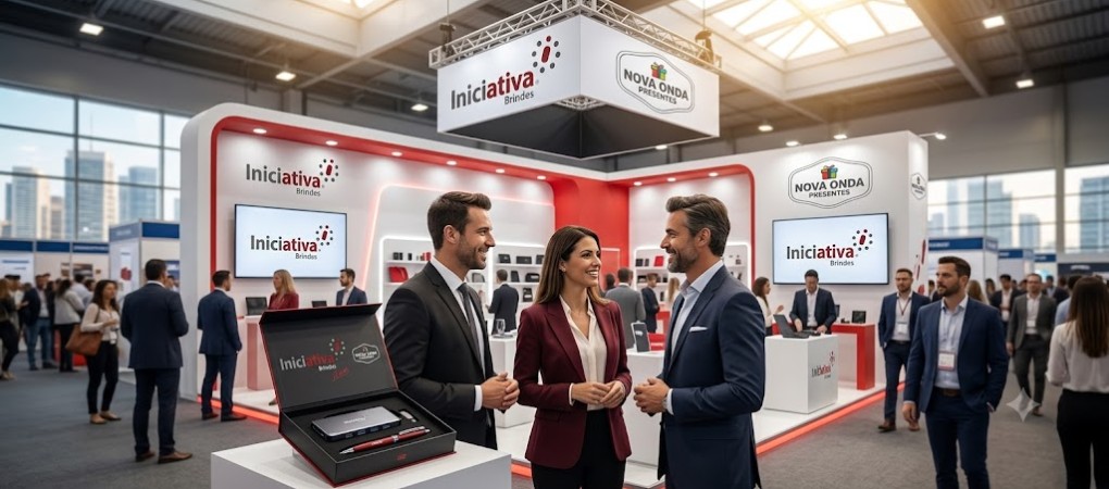 Atração de Alta Performance: Como Brindes Corporativos de Alto Padrão Garantem Destaque e Conversão no Stand de Feiras B2B