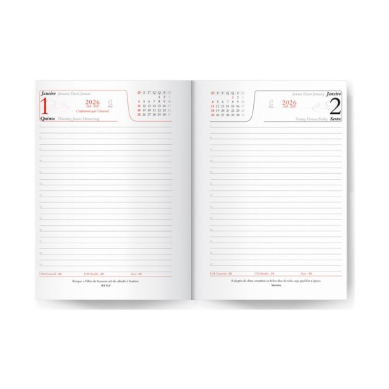 Agenda Diária Cortiça Marrom Personalizada