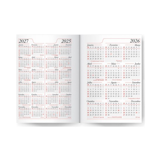 Agenda Diária Cortiça Marrom Personalizada