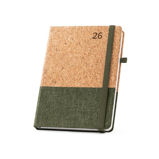 Agenda Diária em Cortiça e Linho Personalizada