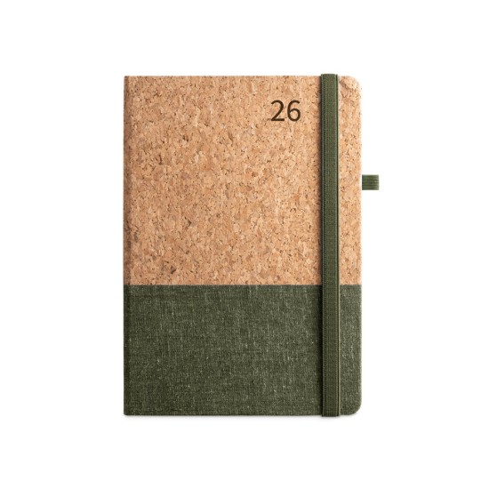 Agenda Diária em Cortiça e Linho Personalizada