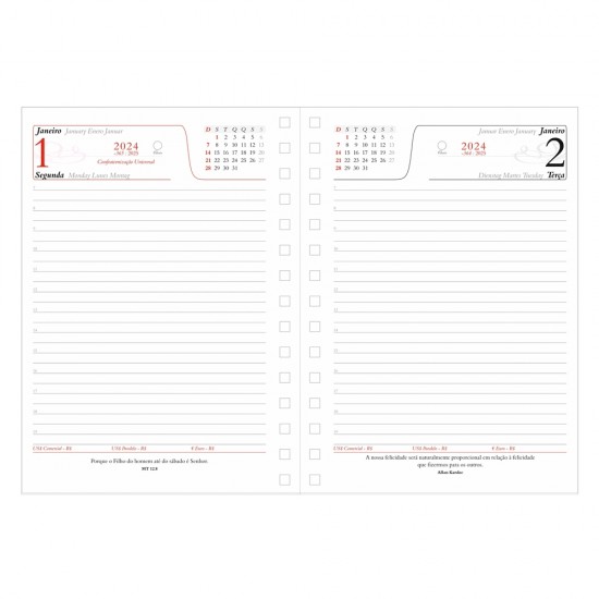 Agenda Diária Wire-o Personalizada