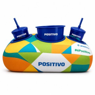 Almofada Porta Pipoca e Copos Personalizada