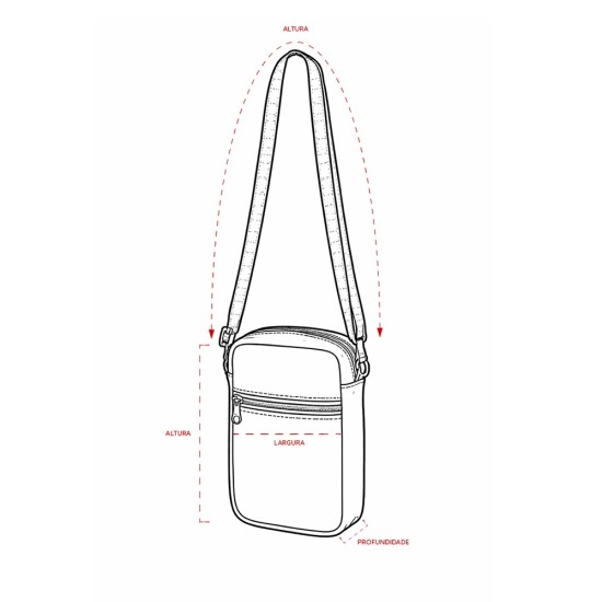 Bolsa de Ombro Couro Sintético Personalizada