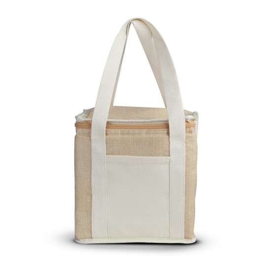 Bolsa Térmica em algodão e Juta sintética (21x19x15cm) Personalizada