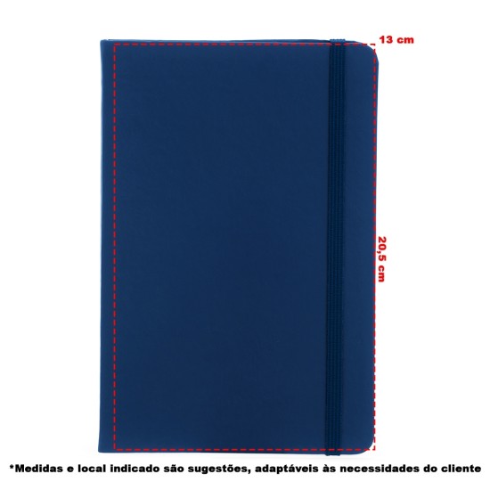 Caderneta Couro Sintético 14x21 com Pauta Personalizada