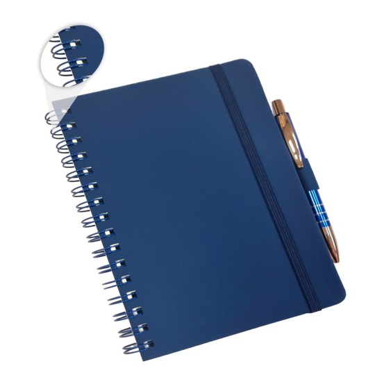 Caderneta Tipo Moleskine 14x21 com Suporte de Caneta Sem Pauta Personalizado