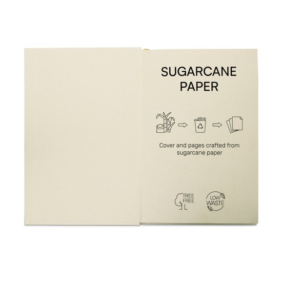 Caderno A5 de capa dura em papel à base de cana-de-açúcar Personalizado
