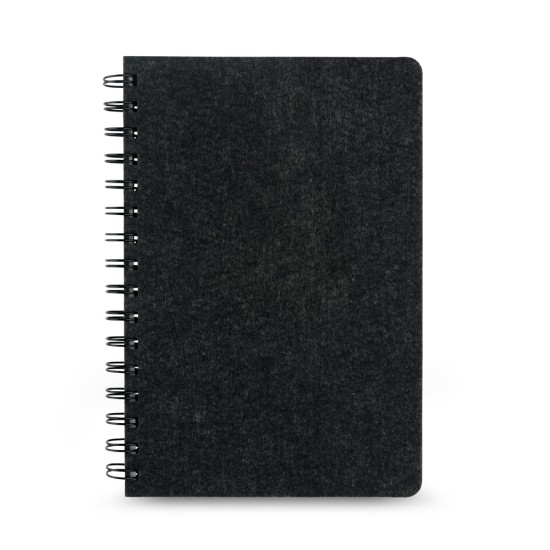 Caderno A5 de capa semi-rígida em feltro Personalizado