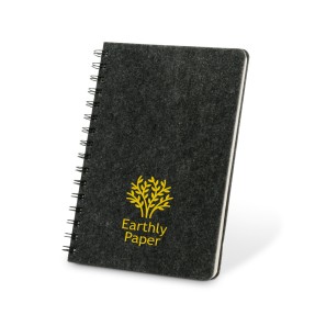 Caderno A5 de capa semi-rígida em feltro Personalizado