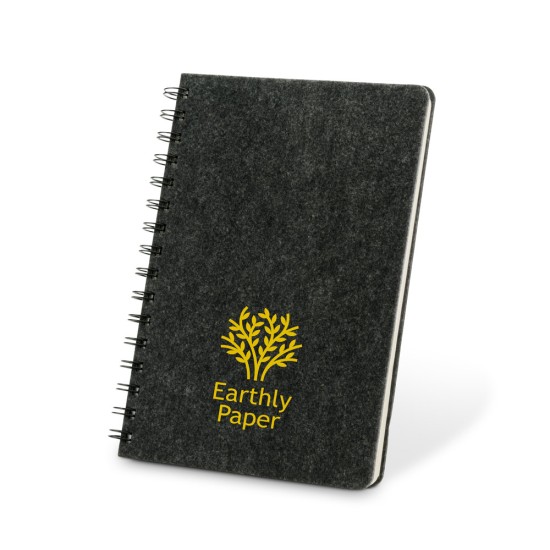Caderno A5 de capa semi-rígida em feltro Personalizado