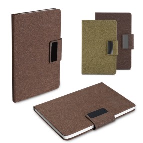 Caderno A5 em PU e fibra de café ou chá Personalizado