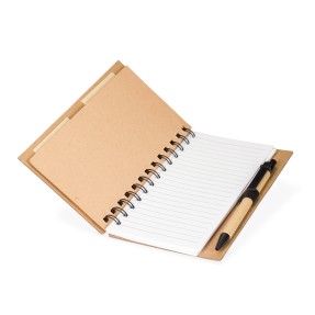 Caderno Ecológico Persoalizado com Autoadesivos e Caneta