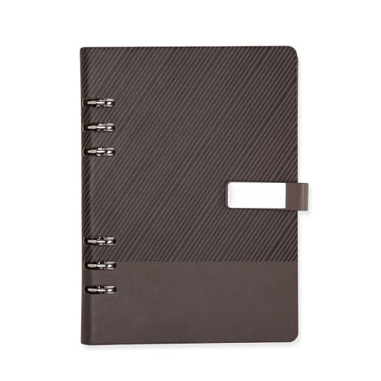 Caderno Fichário Couro Sintético Personalizado
