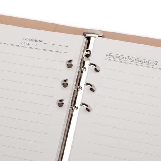 Caderno Fichário Couro Sintético Personalizado