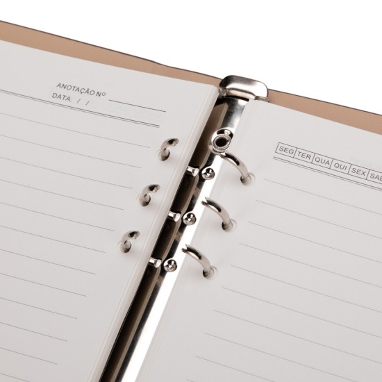 Caderno Fichário Couro Sintético Personalizado