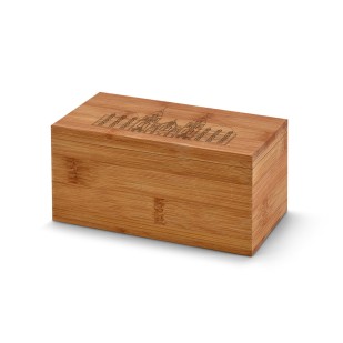 Caixa de chás em bambu Personalizada