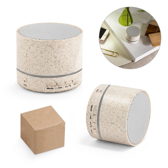 Caixa de som Bluetooth em Fibra de Palha e Trigo Personalizada