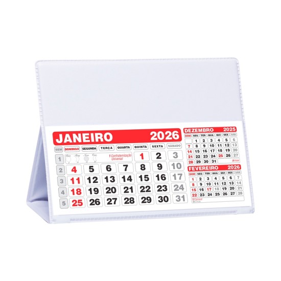Calendário de Mesa em PVC Personalizado Grande