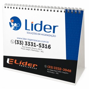Calendário de Mesa Wire-o Personalizado