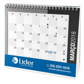 Calendário de Mesa Wire-o Personalizado
