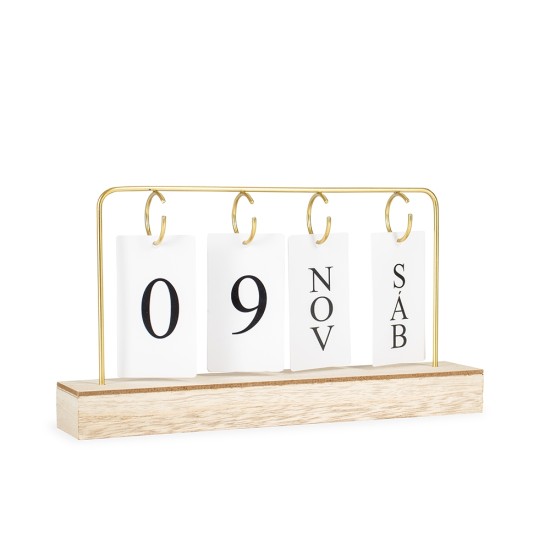 Calendário Permanente MDF com Alça de Ferro Personalizado