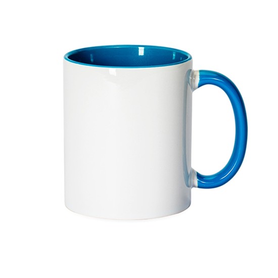 Caneca de Cerâmica com Alça Colorida Personalizada