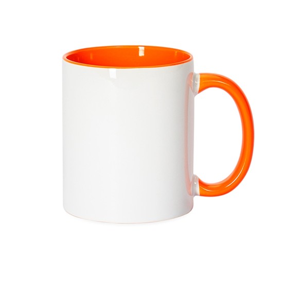 Caneca de Cerâmica com Alça Colorida Personalizada