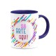 Caneca de Cerâmica com Alça Colorida Personalizada