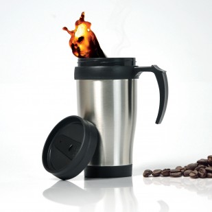 Caneca de Metal e PVC 400ml Personalizada