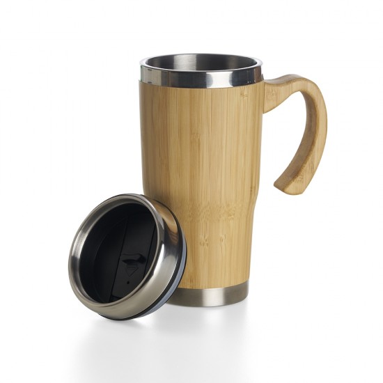 Caneca Revestida em Bambu 500ml Personalizada