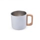 Caneca Térmica 400ml com Alça em Madeira Personalizada