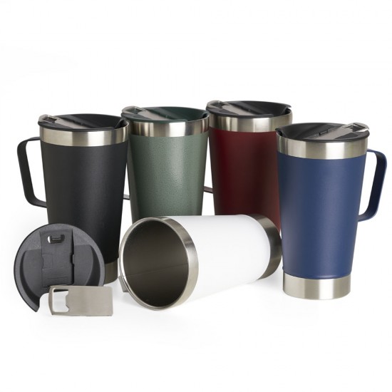 Caneca Térmica Inox com Abridor 500ml Personalizada