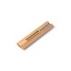 Caneta de Roller em Aço e Bambu com Tampa Personalizada