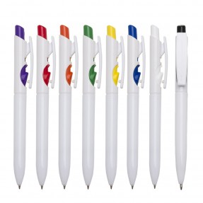 Caneta Plástica Branca Personalizada