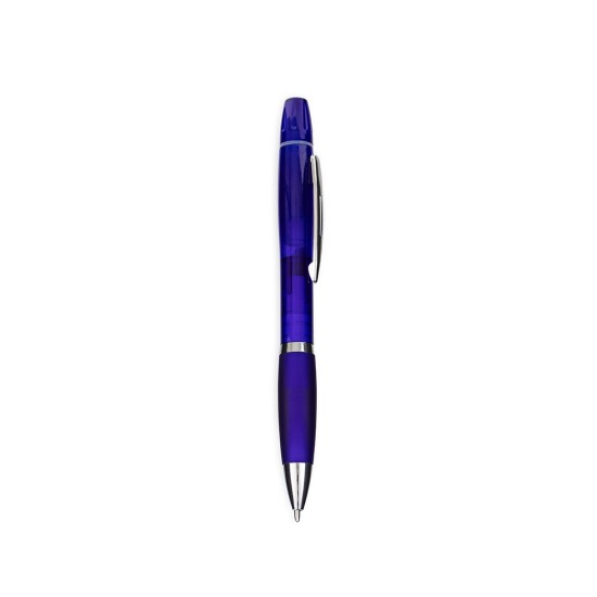 Caneta Plástica com Marca-Texto Personalizada