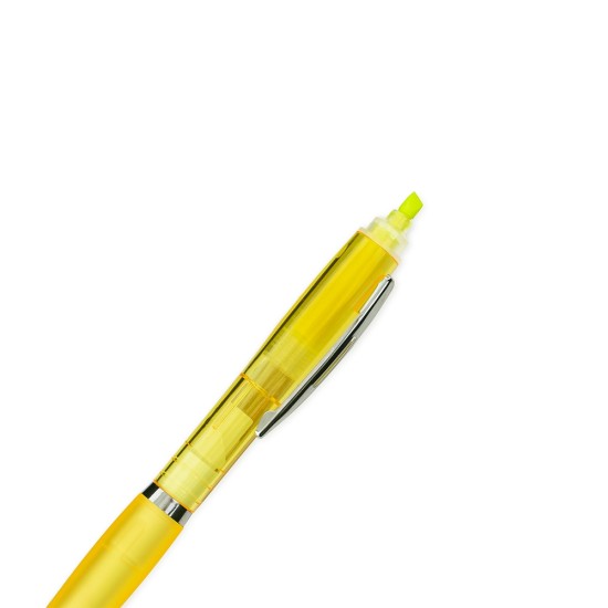 Caneta Plástica com Marca-Texto Personalizada