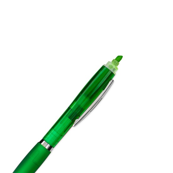 Caneta Plástica com Marca-Texto Personalizada