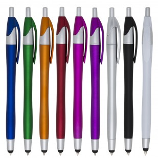Caneta Plástica com Touch Personalizada para Brindes