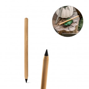 Caneta Sem Tinta com Ponta de liga Metálica em Bambu Personalizada