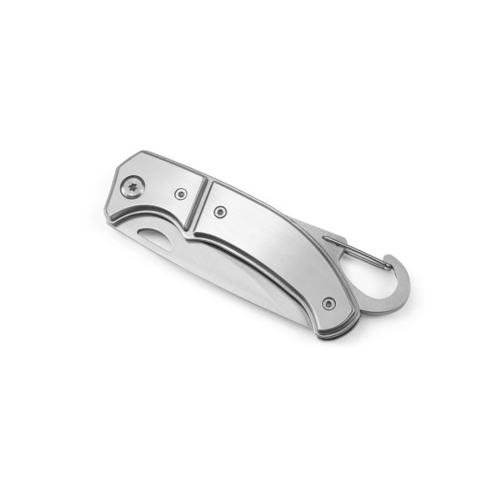 Canivete em aço inox e metal com fecho de segurança Personalizado