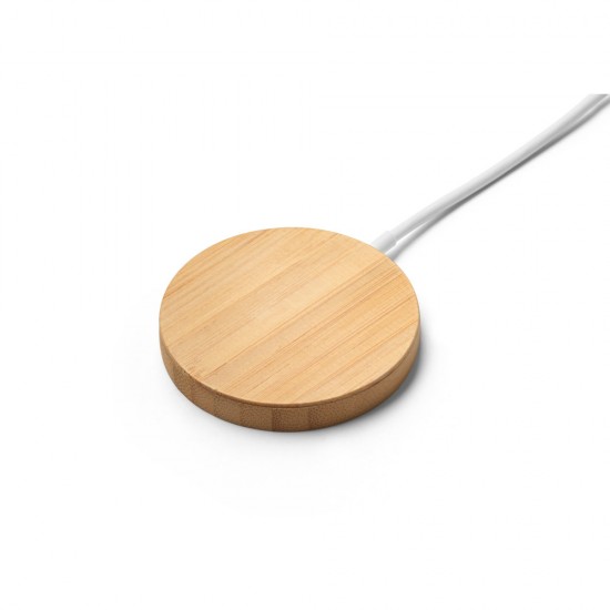 Carregador portátil em bambu 15W Personalizado