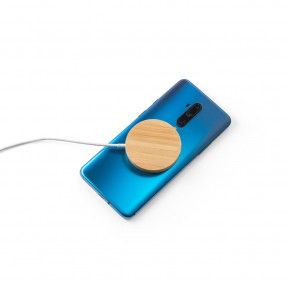 Carregador portátil em bambu 15W Personalizado