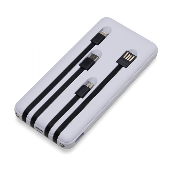 Carregador Power Bank 10.000mAh com Lanterna e Multissaídas Personalizado