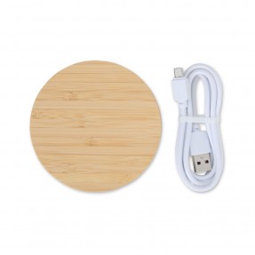 Carregador via Indução em Bambu Personalizado