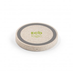 Carregador Wireless em ABS e Fibra de Palha de Trigo Personalizado