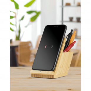 Carregador Wireless em Bambu Personalizado