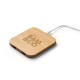 Carregador wireless super-rápido em bambu 15W Personalizado