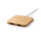 Carregador wireless super-rápido em bambu 15W Personalizado