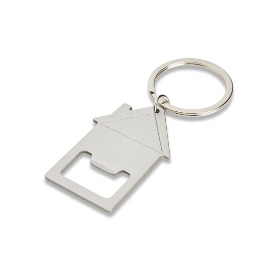 Chaveiro Casa de Metal com Abridor Personalizado